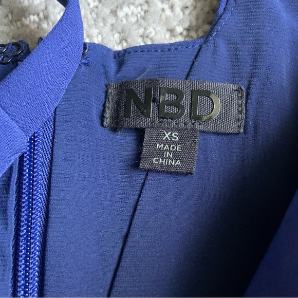 NBD Revolve Adios Mini Asymmetrical Dress in Indigo XS - Picture 6 of 6